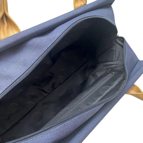 Tags by Lanig Golf Bag Navy Blue Duffle Embroidered Crest Travel Sports Luggage - Picture 8 of 11